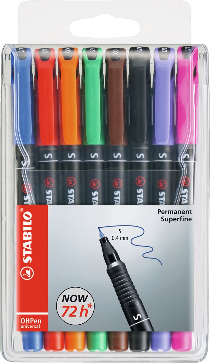 Load image into Gallery viewer, Stabilo ohpen superfijn permanente marker in etui - 8dlg.
