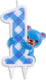 Wefiesta eerste verjaardagstaart kaars jongen 9,7 cm wax blauw