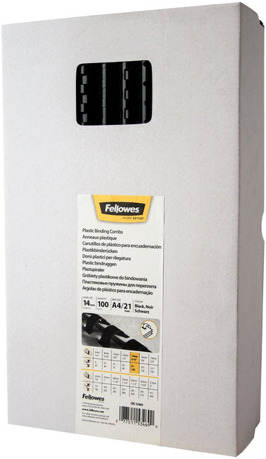Fellowes inbindruggen 14 mm zwart