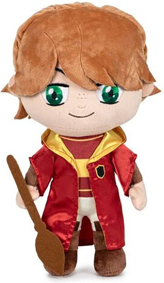 Harry potter ron weasley - quidditch pluche knuffel 30 cm - speelgoed knuffels - knuffelpop voor kinderen jongens meisjes - ron, hermione, voldemort, hagrid, snape, dumbledore, dobby