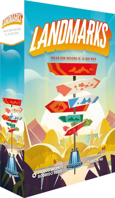 Asmodee landmarks – nederlandstalig woordspel vol avontuur en strategie – coöperatief en competitief partyspel – 2 tot 10 spelers – vanaf 10 jaar
