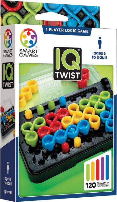 Smartgames iq twist - logisch denkspel reispuzzel - 120 opdrachten met pinnen en gaten - educatief solospel - vanaf 6 jaar
