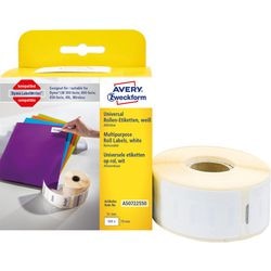 Avery zweckform multifunctionele etiketten as0722550 herpositioneerbaar wit