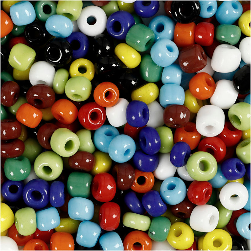 Afbeelding laden in galerijviewer, Https: www.cchobby.nl rocailles-d-4-mm-afm-6-0-gatgrootte-0-9-1-2-mm-diverse-kleuren-1000-gr-1-doosje
