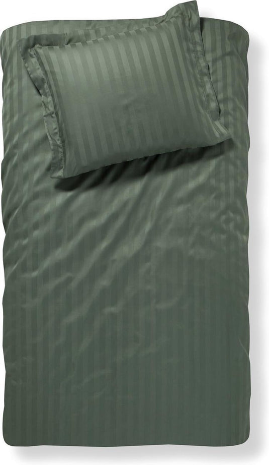 Damai linea - dekbedovertrek - 140x200 220 cm - eenpersoons - laurel + 1 kussensloop 60x70