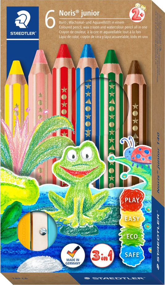 Staedtler noris junior - 3-in-1 kleurpotlood - set 6 st