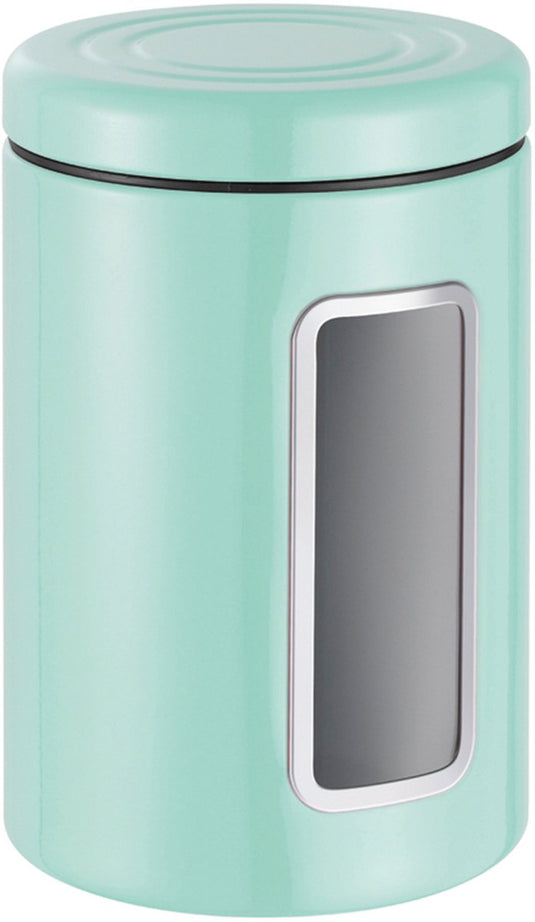 Wesco classic line voorraadbus met venster | 2 liter | metaal - mint | voorraadpot