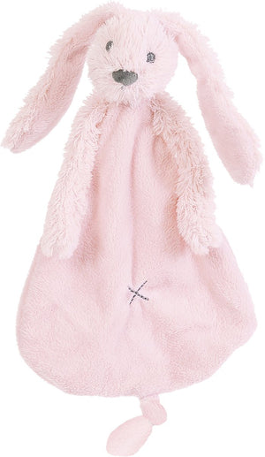 Happy horse konijn richie knuffeldoekje - roze - baby cadeau