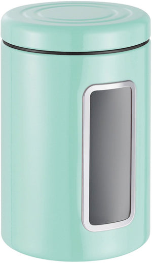 Wesco classic line voorraadbus met venster | 2 liter | metaal - mint | voorraadpot
