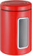 Wesco classic line voorraadbus met venster | 2 liter | metaal - rood | voorraadpot