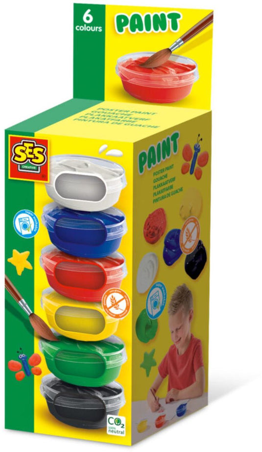 Ses creative ses plakkaatverf, 6x45ml