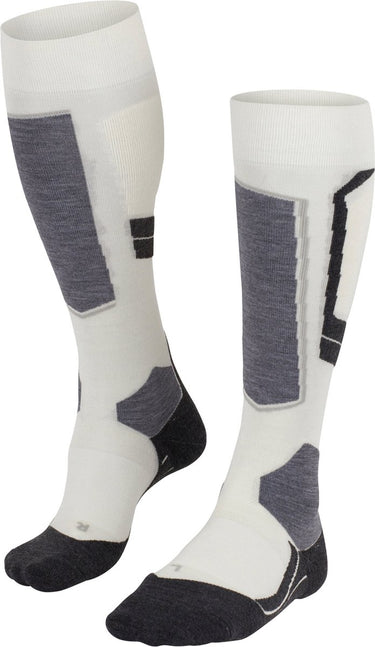 Falke sk4 warm dun wol functioneel materiaal skisokken dames wit - maat 41-42