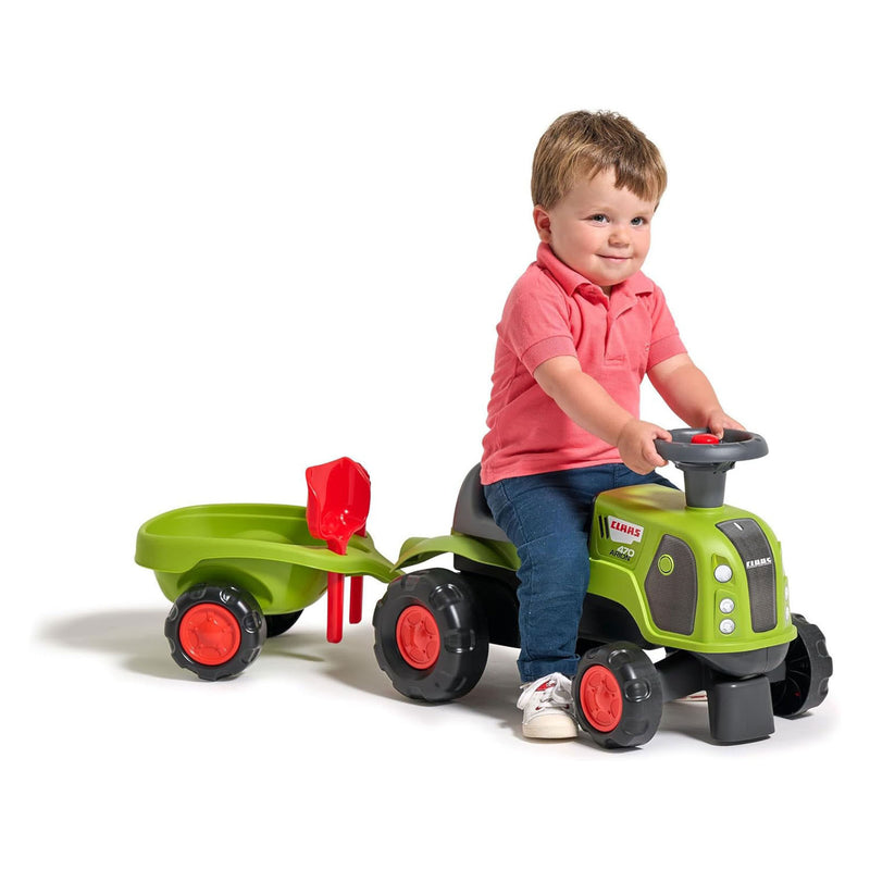 Afbeelding laden in galerijviewer, Falk claas 470 arion ride-on groen met aanhanger + zandset
