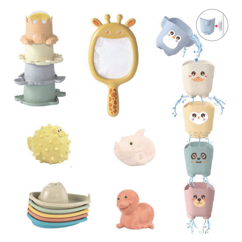 Load image into Gallery viewer, Badspeelgoedset pastel kleuren - 22dlg.
