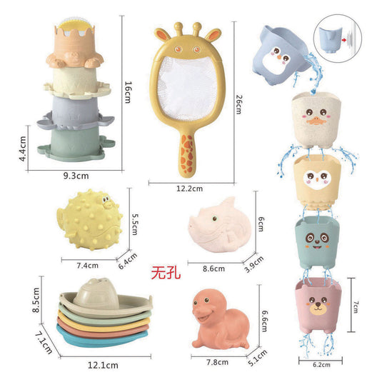 Badspeelgoedset pastel kleuren - 22dlg.