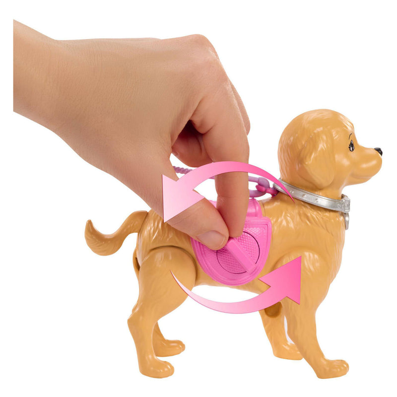 Load image into Gallery viewer, Barbie malibu wandelpuppy speelgoedset - pop en hond die kan poepen en accessoires
