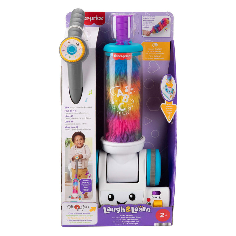 Afbeelding laden in galerijviewer, Fisher-price leerplezier 2-in-1 stofzuiger met stoffer en lichtjes en muziek
