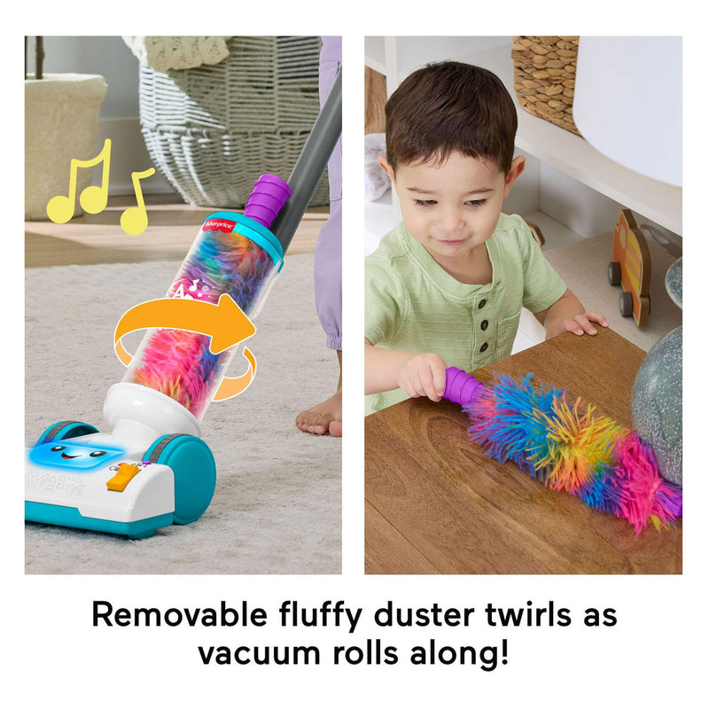 Afbeelding laden in galerijviewer, Fisher-price leerplezier 2-in-1 stofzuiger met stoffer en lichtjes en muziek

