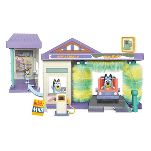 Moose toys bluey wasstraat met auto