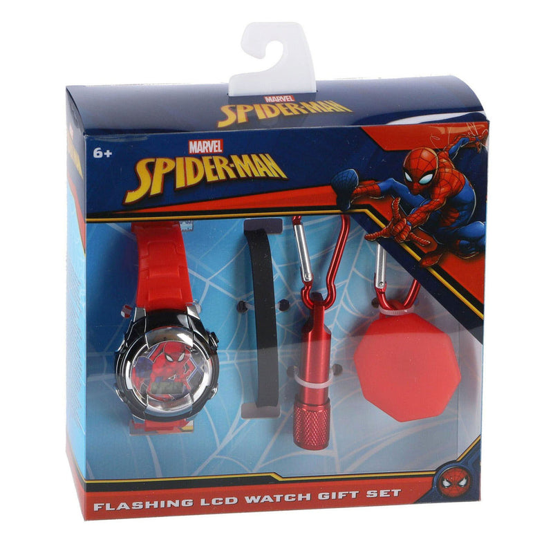 Load image into Gallery viewer, Horloge cadeauset spiderman - 4dlg.
