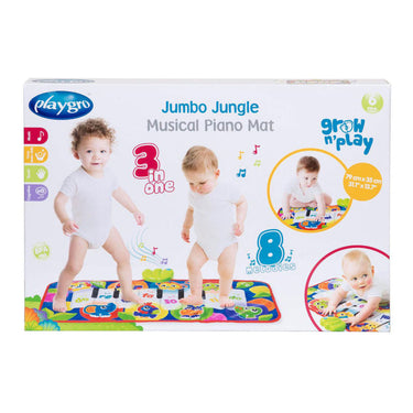 Playgro muzikale piano mat - speelgoed baby - speelgoed 1 jaar - interactief babyspeelgoed - pianomat - dansmat jumbo - baby speelgoed muziekinstrument - interactief speelgoed baby - educatief speelgoed - kraam cadeau - speelgoed met geluid