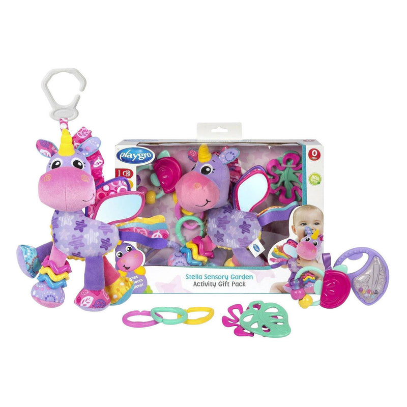 Load image into Gallery viewer, Playgro sensorische stella eenhoorn ontdek en speel geschenkset
