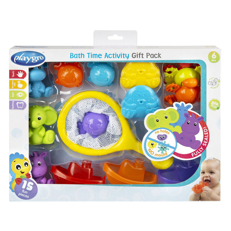 Load image into Gallery viewer, Playgro activiteiten badgeschenkset – badspeelgoed - speelgoed bad - baby bad speelgoed - badspeeltjes - waterspeelgoed- baby speelgoed 6 maanden - cadeauset baby - volledig afgesloten - geen schimmel - badspeelset 14-delig - bpa vrij

