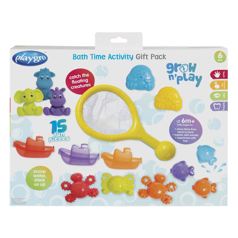Load image into Gallery viewer, Playgro activiteiten badgeschenkset – badspeelgoed - speelgoed bad - baby bad speelgoed - badspeeltjes - waterspeelgoed- baby speelgoed 6 maanden - cadeauset baby - volledig afgesloten - geen schimmel - badspeelset 14-delig - bpa vrij
