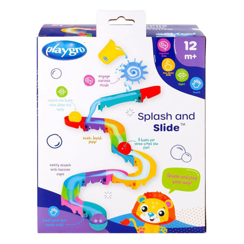 Load image into Gallery viewer, Playgro -splash and slide- waterval glijbaan - badspeelgoed - peuter speelgoed - baby badspeelgoed - speelgoed baby - speelgoed 1 jaar -badspeeltje - water knikkerbaan -waterspeelgoed baby - waterspeelgoed peuters - inclusief 3 balletjes
