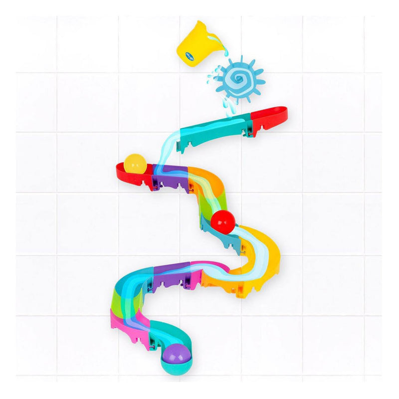 Load image into Gallery viewer, Playgro -splash and slide- waterval glijbaan - badspeelgoed - peuter speelgoed - baby badspeelgoed - speelgoed baby - speelgoed 1 jaar -badspeeltje - water knikkerbaan -waterspeelgoed baby - waterspeelgoed peuters - inclusief 3 balletjes

