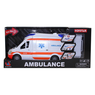 Ambulance met licht en geluid - 27cm