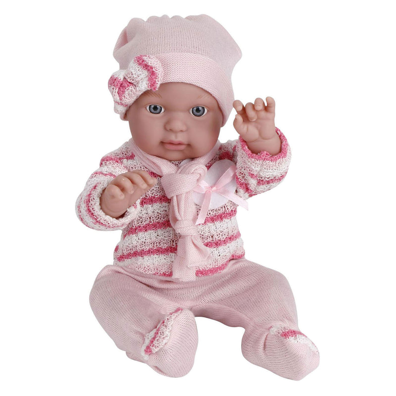 Load image into Gallery viewer, Baby met roze outfit en muts - 45cm
