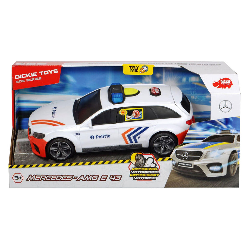 Load image into Gallery viewer, Dickie toys mercedes-amg e43 sos belgische politiewagen - 30 cm - licht geluid - speelgoedvoertuig
