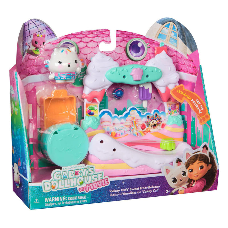 Load image into Gallery viewer, Gabby's poppenhuis gabby’s poppenhuis de film – cakey cat’s zoete balkon met speelfiguur accessoires

