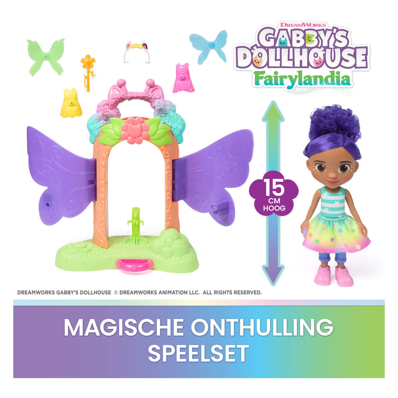 Load image into Gallery viewer, Gabby's poppenhuis feeënlandia - magische onthulling speelset met transformeerfunctie accessoires
