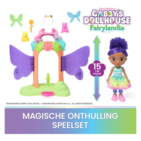 Gabby's poppenhuis feeënlandia - magische onthulling speelset met transformeerfunctie accessoires
