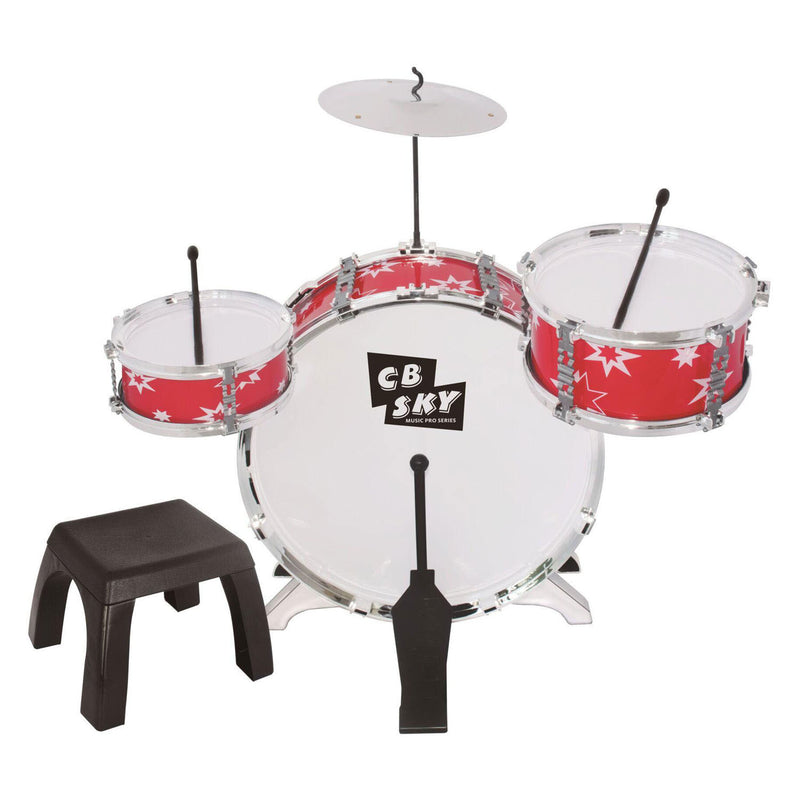 Afbeelding laden in galerijviewer, Kinderdrumstel met kruk - 5dlg.
