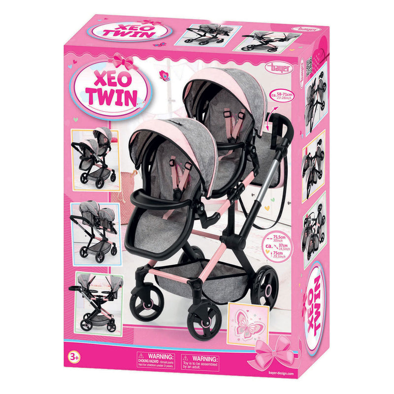 Load image into Gallery viewer, Xeo duo tweelingpoppenwagen - 46 cm
