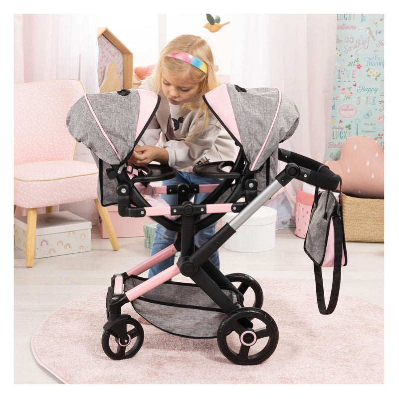 Load image into Gallery viewer, Xeo duo tweelingpoppenwagen - 46 cm

