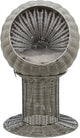 Trixie kattenmand amalia rond polyrattan grijs