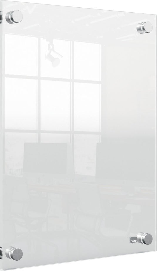 Nobo premium plus wandgemonteerde a4 poster frame voor documenten, posters - met hoekmontage - transparant acryl