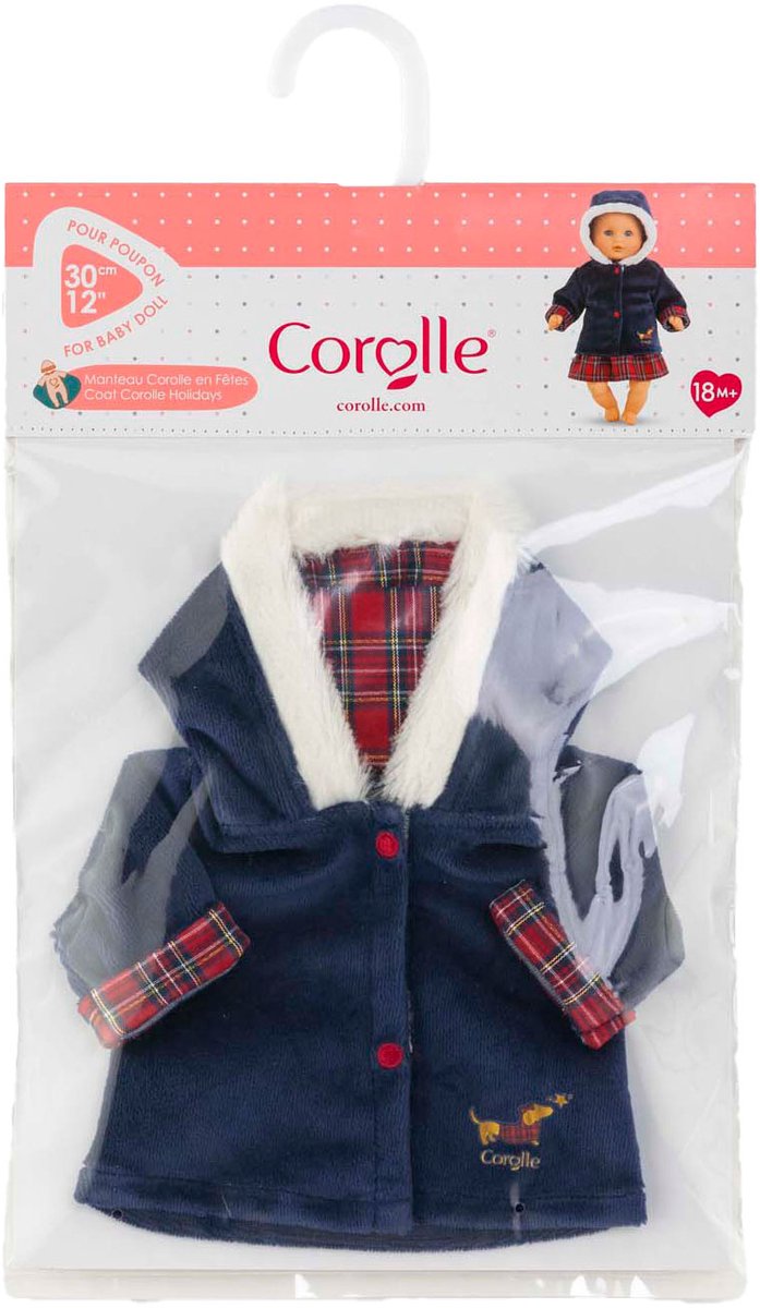 Afbeelding laden in galerijviewer, Corolle babypop jas - holidays poppenkleding 30cm winterjas.
