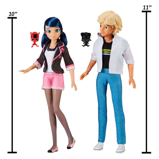 Bandai miraculous marinette adrien poppenset - 26 cm