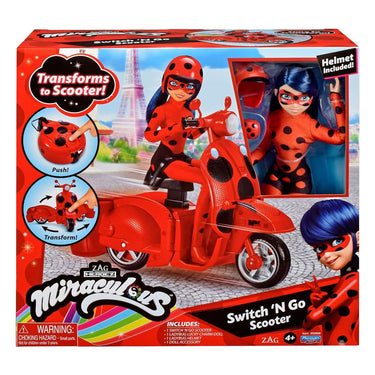 Bandai miraculous scooter met ladybug pop