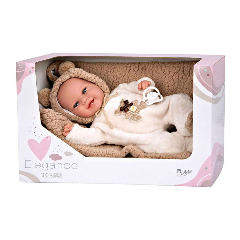 Load image into Gallery viewer, Elegance babyto babypop beige berenpakje met dekentje - 35 cm
