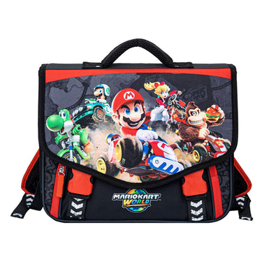 Super mario schooltas met 2 compartimenten en voorvak