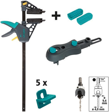 Wolfcraft - terrasbouw set - vlonderbevestiging - 11 delig - 6988000