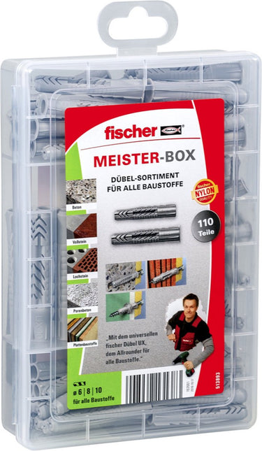 Fischer meister-box ux ux r plugassortiment 513893 110 onderdelen