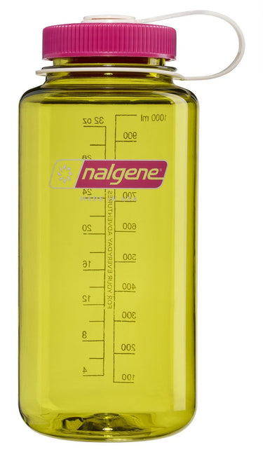Nalgene - wide mouth bottle - drinkfles - waterfles - 1000ml - bpa free - sustain - endive w fuchsia purple nieuw