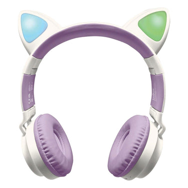 2-in-1 bluetooth koptelefoon met licht kattenoren